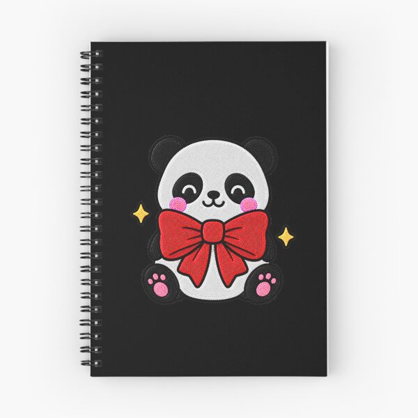Item preview, Funny Panda Wearing Giant Red Bow Kawaii Embroidery Patch designed and sold by ColorSplash123.