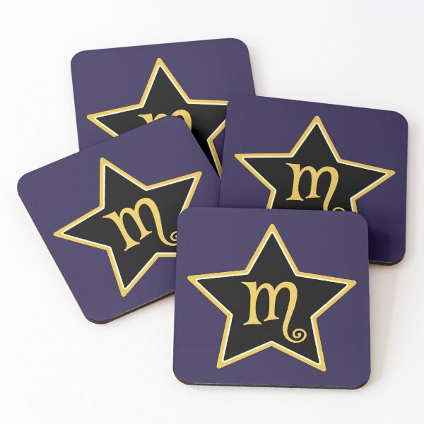 Item preview, Star Monogram M Gold Black designed and sold by Jeallan Designs.