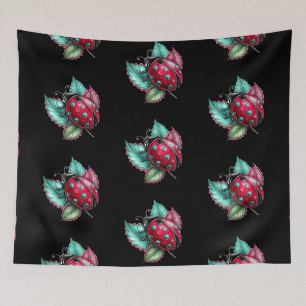 Item preview, Colorful Ladybug on Leaves designed and sold by hrendika.