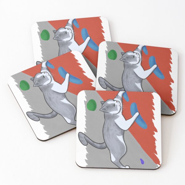 Item preview, Playful Gray Cat in Abstract Pop Art designed and sold by Roy-F1-Design.