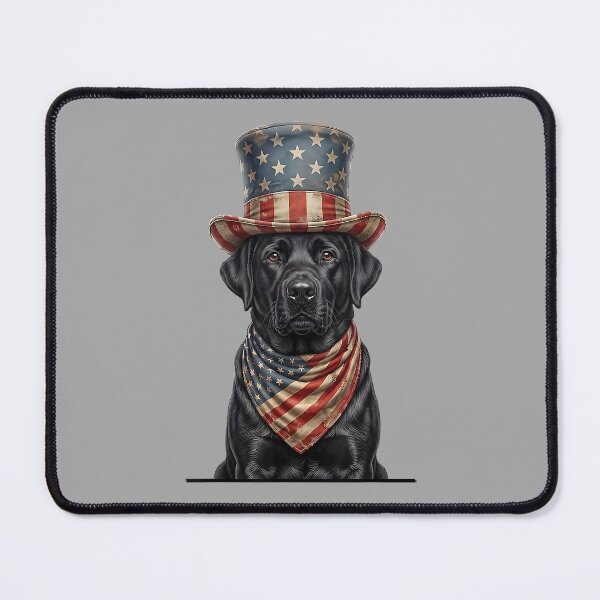 Item preview, American Flag Patriotic Black Lab 4th of July designed and sold by ArleneRowe.