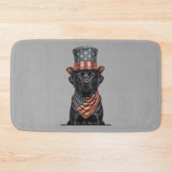 Item preview, American Flag Patriotic Black Lab 4th of July designed and sold by ArleneRowe.