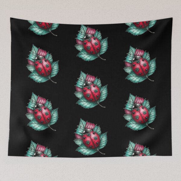 Item preview, Colorful Ladybug on Leaf designed and sold by hrendika.
