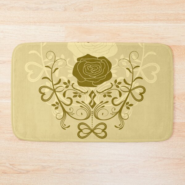 Item preview, Rose ornament, yellow, gold designed and sold by RedPoppyStudio.