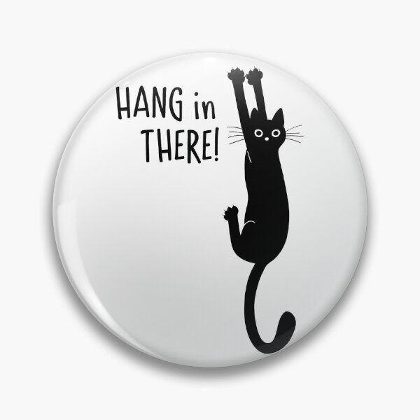 Item preview, Funny Black Cat Hang In There Motivational Quote designed and sold by GiaoCalonas.