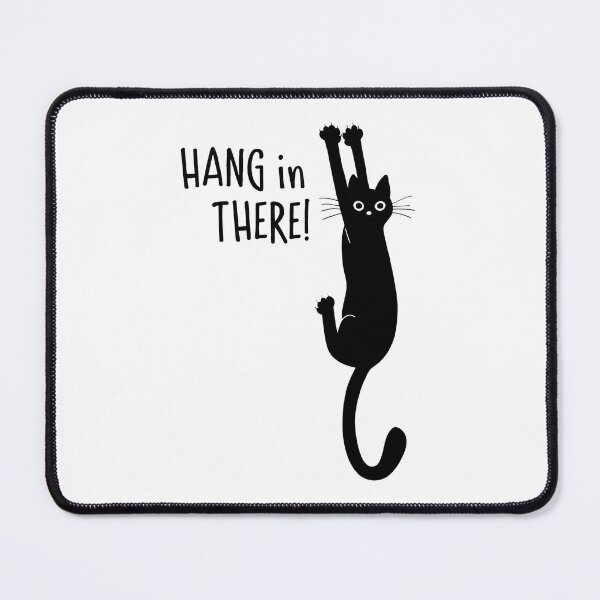 Item preview, Funny Black Cat Hang In There Motivational Quote designed and sold by GiaoCalonas.