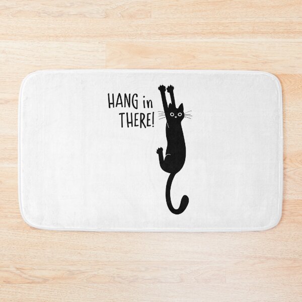 Item preview, Funny Black Cat Hang In There Motivational Quote designed and sold by GiaoCalonas.
