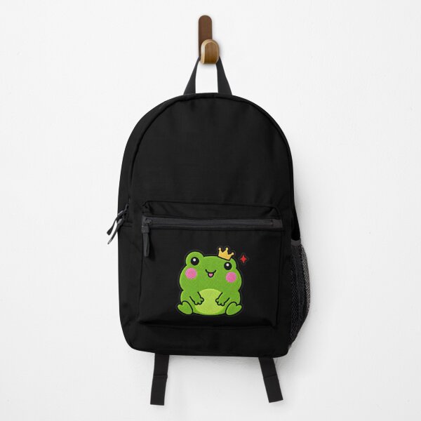Item preview, Funny Frog Wearing Tiny Crown Kawaii Embroidery Patch designed and sold by ColorSplash123.