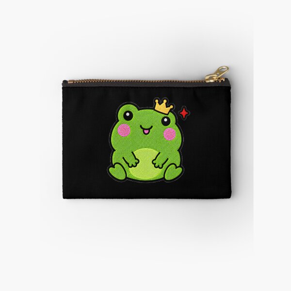 Item preview, Funny Frog Wearing Tiny Crown Kawaii Embroidery Patch designed and sold by ColorSplash123.