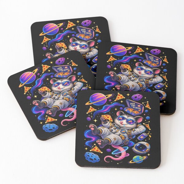Item preview, Astronaut Possum Eating Pizza In Space - Pizza Fuel My Dreams designed and sold by LUKOWEAR.