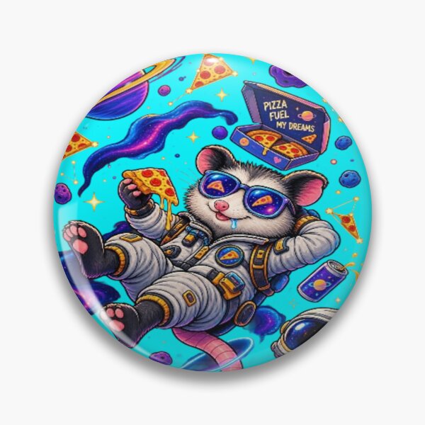 Item preview, Astronaut Possum Eating Pizza In Space - Pizza Fuel My Dreams designed and sold by LUKOWEAR.