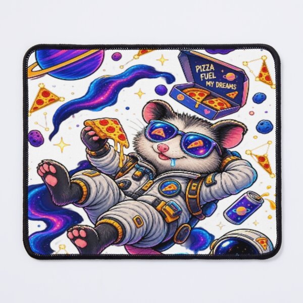 Item preview, Astronaut Possum Eating Pizza In Space - Pizza Fuel My Dreams designed and sold by LUKOWEAR.