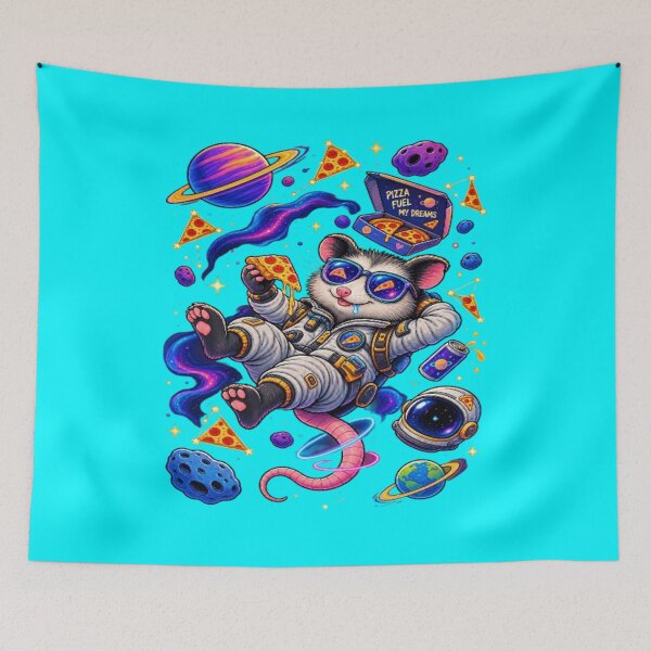 Item preview, Astronaut Possum Eating Pizza In Space - Pizza Fuel My Dreams designed and sold by LUKOWEAR.