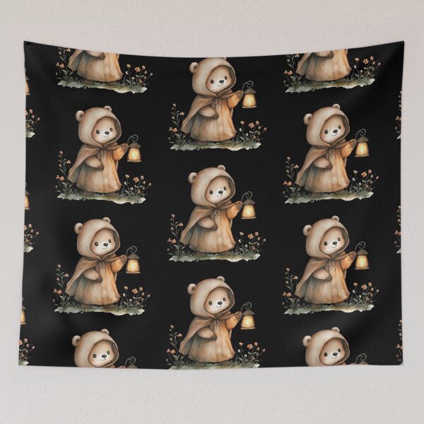Item preview, Cute Bear with Lantern designed and sold by hrendika.