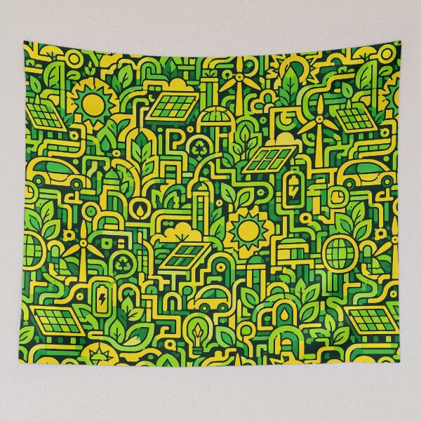 Item preview, Solarpunk Eco-Maze (Ecology x Future) designed and sold by Thai Vibe Studio.