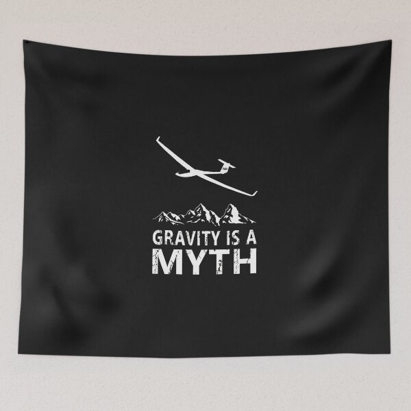 Item preview, Gravity is a Myth Glider Plane Mountain Design designed and sold by egkjgteff.