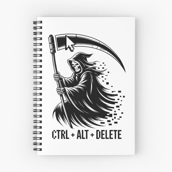 Item preview, Cyber Grim Reaper Ctrl Alt Delete Dark Art designed and sold by nova-bloom.