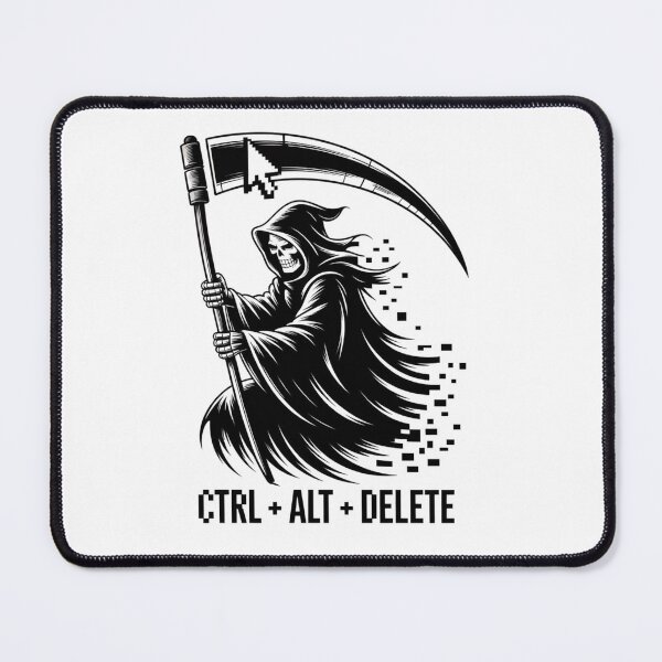 Item preview, Cyber Grim Reaper Ctrl Alt Delete Dark Art designed and sold by nova-bloom.