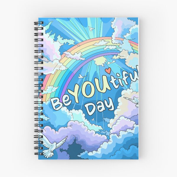 Item preview, BeYOUtiful Day Rainbow Art | Inspirational Positive Quote | Cute Pastel Sky Illustration designed and sold by GarnerSupplyCo.