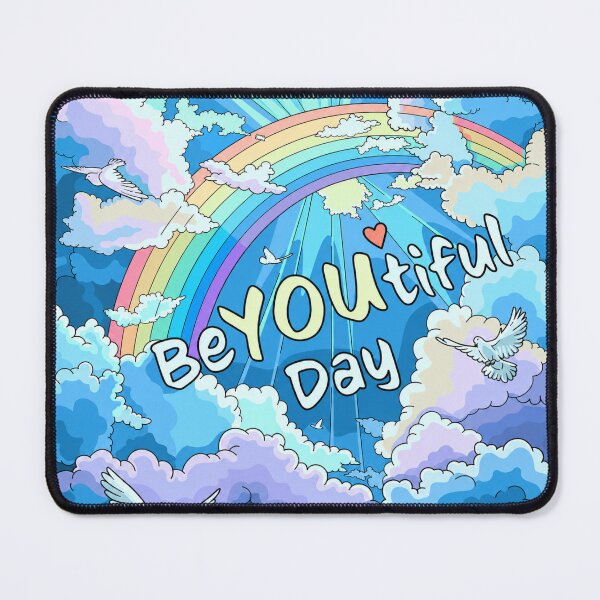 Item preview, BeYOUtiful Day Rainbow Art | Inspirational Positive Quote | Cute Pastel Sky Illustration designed and sold by GarnerSupplyCo.