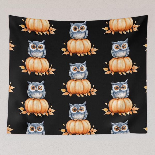 Item preview, Owl Perched on Pumpkin designed and sold by hrendika.