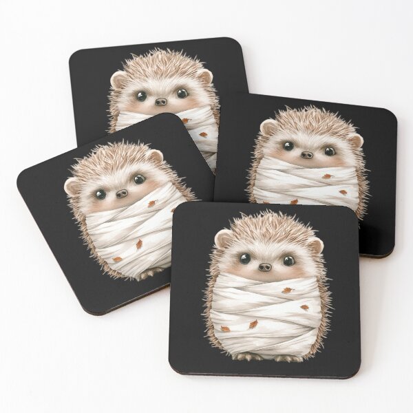 Item preview, Adorable Hedgehog Wrapped in Leaves designed and sold by hrendika.
