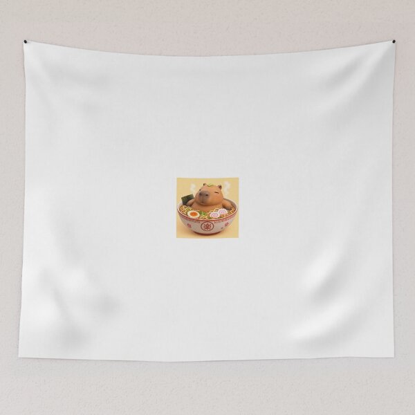 Item preview, Cute Capybara Bathing In Ramen Bowl Japanese Food Humor designed and sold by KingP1.