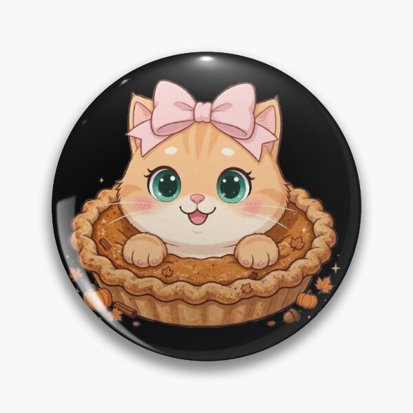 Item preview, Cute Pumpkin Pie Cat Fall Thanksgiving Kawaii Pumpkin Spice designed and sold by Moody Vibes Studio.