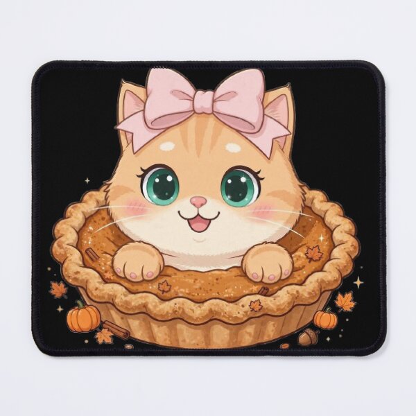 Item preview, Cute Pumpkin Pie Cat Fall Thanksgiving Kawaii Pumpkin Spice designed and sold by Moody Vibes Studio.