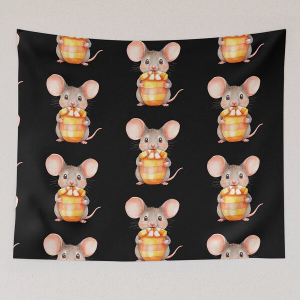 Item preview, Cute Mouse Holding Candy Corn designed and sold by hrendika.