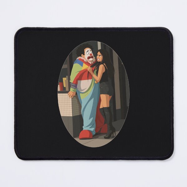 Item preview, Angry Girlfriend Yelling at Scared Clown – Comedy Couple Pop Art designed and sold by KungPowUnicorn.