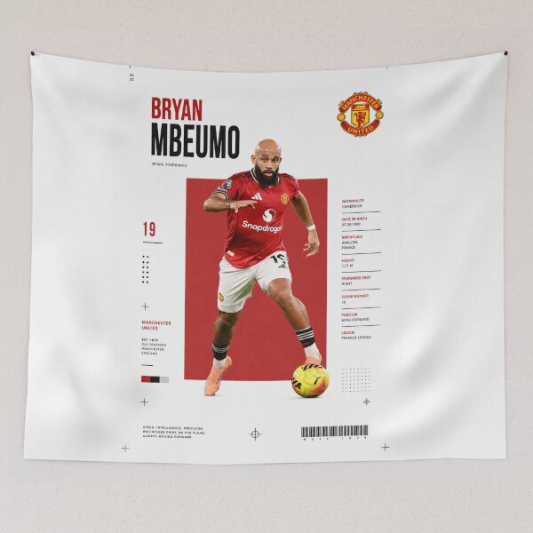 Aperçu de l'œuvre Bryan Mbuemo | Manchester United créée et vendue par Sector 99.