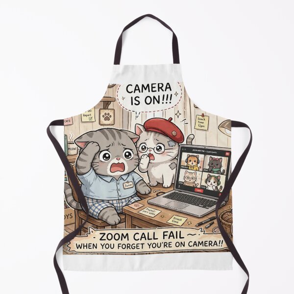 Item preview, Zoom Call Fail Cats - Camera Is On Funny WFH Work From Home Cats - Zoom Meeting Fail Kawaii designed and sold by MAISON SYLVIE.