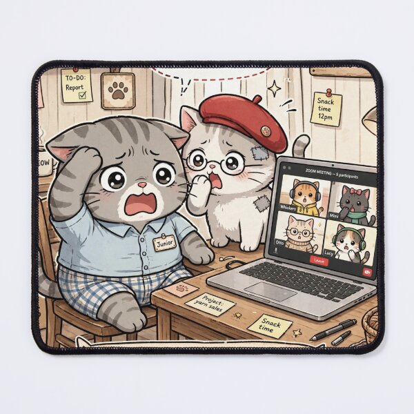 Item preview, Zoom Call Fail Cats - Camera Is On Funny WFH Work From Home Cats - Zoom Meeting Fail Kawaii designed and sold by MAISON SYLVIE.