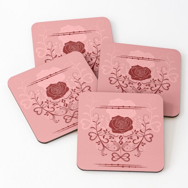 Item preview, Rose ornament, pink, red designed and sold by RedPoppyStudio.