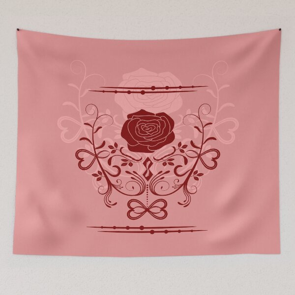 Item preview, Rose ornament, pink, red designed and sold by RedPoppyStudio.