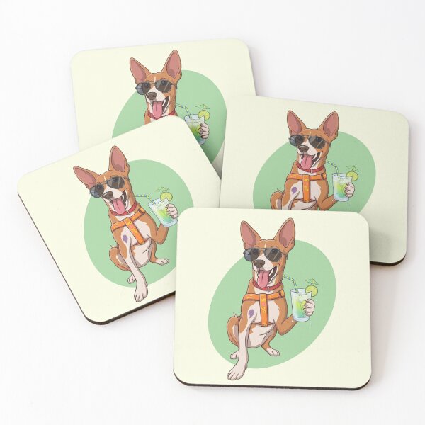 Item preview, Cool Dog Wearing Sunglasses Drinking Cocktails designed and sold by Up Urban Fashion.