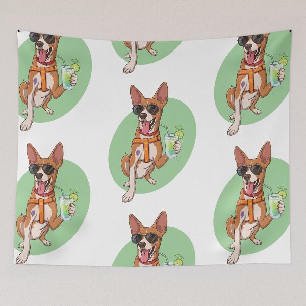 Item preview, Cool Dog Wearing Sunglasses Drinking Cocktails designed and sold by Up Urban Fashion.