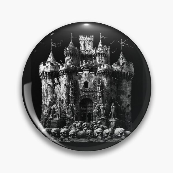 Item preview, Gothic Skull Castle Dark Medieval Fortress Fantasy Art designed and sold by inkoutninja.