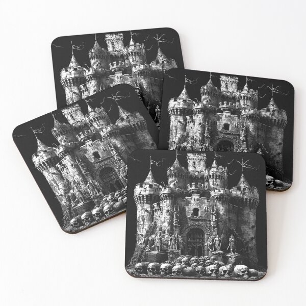 Item preview, Gothic Skull Castle Dark Medieval Fortress Fantasy Art designed and sold by inkoutninja.