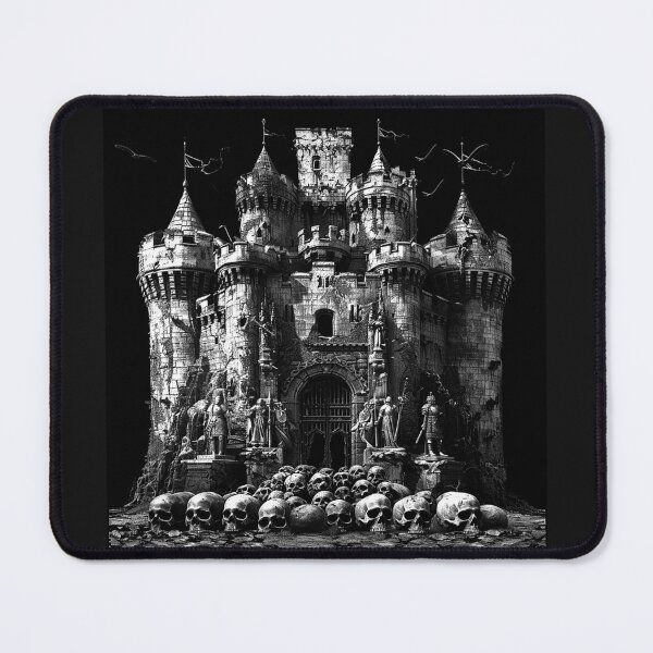 Item preview, Gothic Skull Castle Dark Medieval Fortress Fantasy Art designed and sold by inkoutninja.