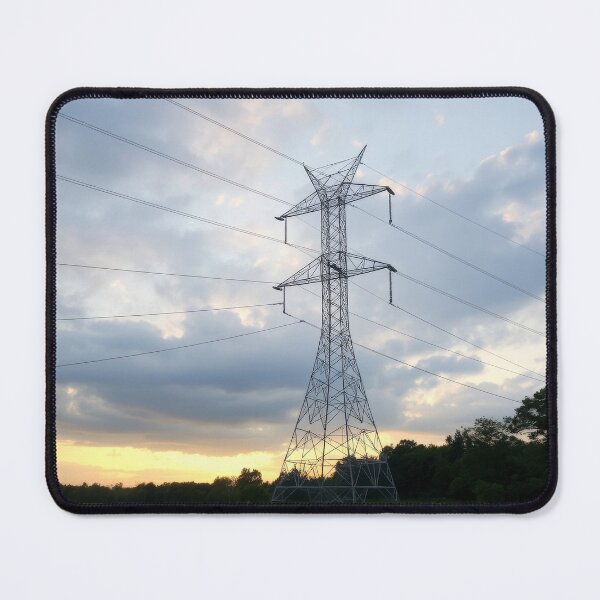 Item preview, Power Line Tower Sunset Landscape designed and sold by Pylon-Bureau.