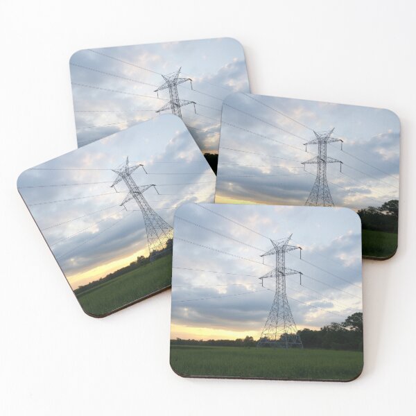 Item preview, Power Line Tower Sunset Landscape designed and sold by Pylon-Bureau.