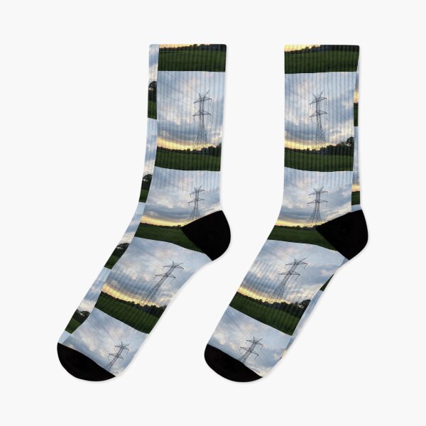 Item preview, Power Line Tower Sunset Landscape designed and sold by Pylon-Bureau.