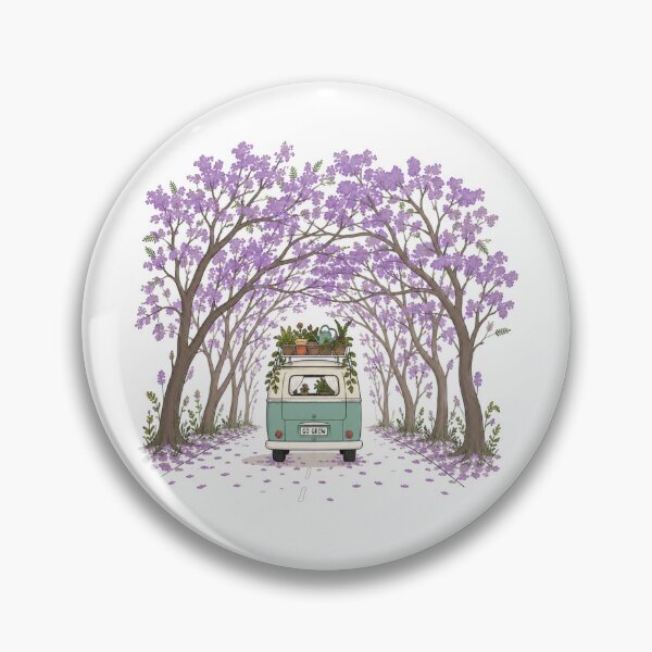 Item preview, Jacaranda Season Australia Go Grow Van Spring Travel Brisbane Sydney designed and sold by Yellowriversss.