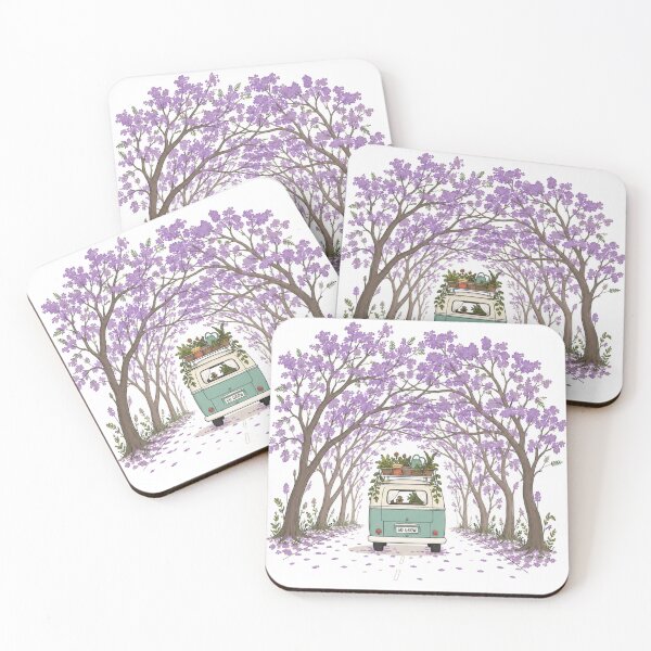 Item preview, Jacaranda Season Australia Go Grow Van Spring Travel Brisbane Sydney designed and sold by Yellowriversss.
