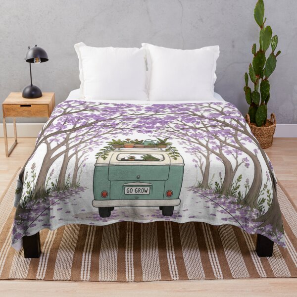 Item preview, Jacaranda Season Australia Go Grow Van Spring Travel Brisbane Sydney designed and sold by Yellowriversss.