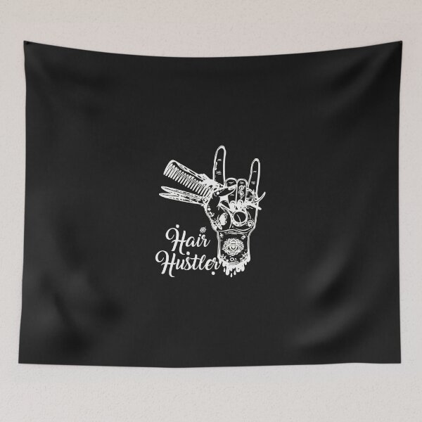Item preview, Hair Hustler Rock Hand Comb Scissors Barber Stylist Art designed and sold by egkjgteff.