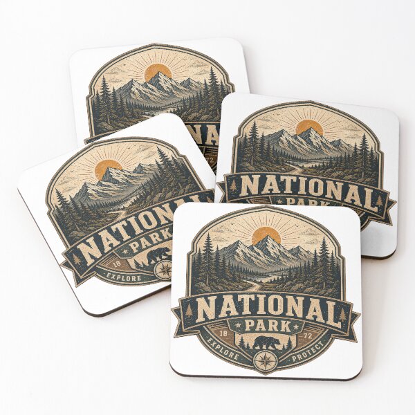 Item preview, National Park Mountain Wilderness Vintage Outdoor Adventure Design designed and sold by RobertArt08.