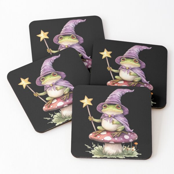 Item preview, Frog Wizard on Mushroom designed and sold by hrendika.